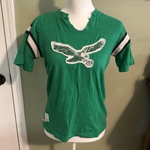 Reebok Philadelphia Eagles T Shirt. Distressed. Size medium. Cut small.